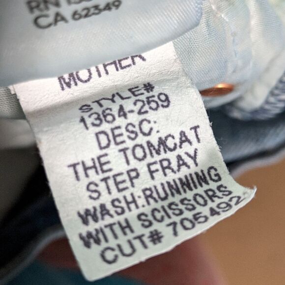 Mother Superior The tomcat step fray running with scissors button fly 26 - Picture 10 of 14